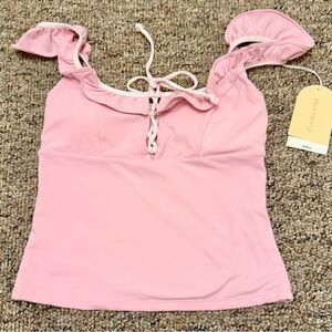 NWT Blogilates Ruffle Corset Tank (size S)